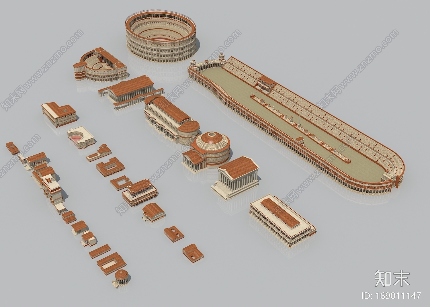 古罗马建筑CG模型下载【ID:169011147】