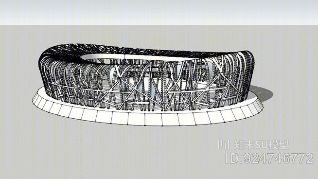 中国鸟巢体育场SU模型下载【ID:924746772】