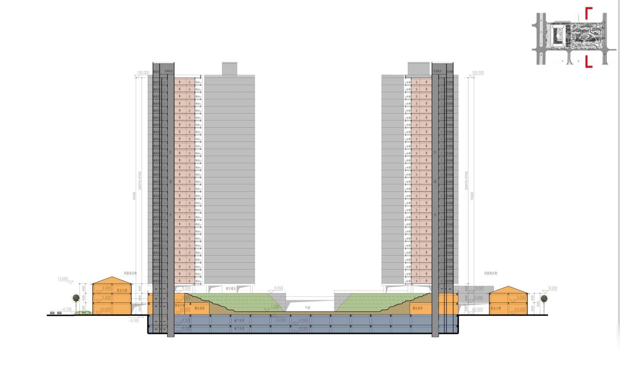 [广东]现代风格百米“大魔方造型”商业综合体建筑设计...cad施工图下载【ID:166310179】