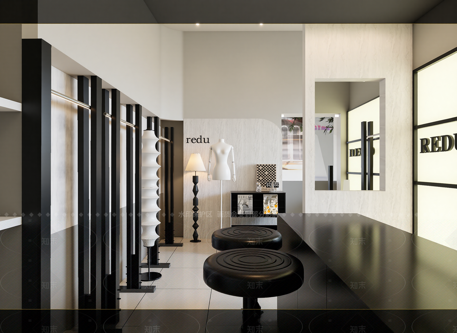 现代服装展厅3D模型下载【ID:1214994766】