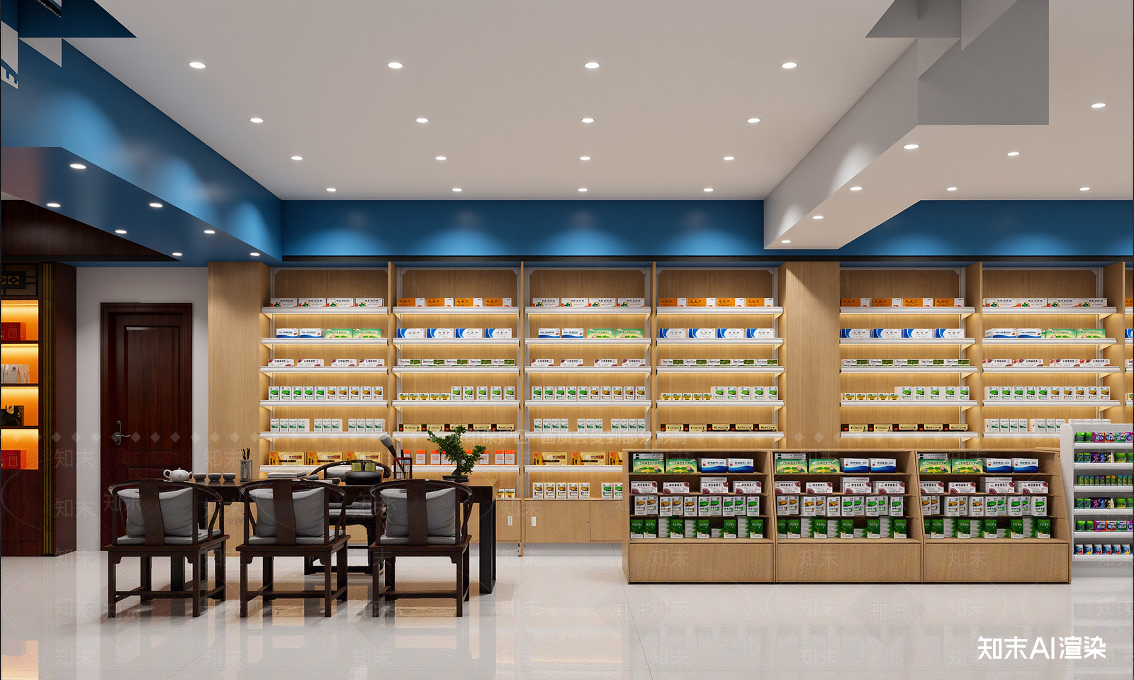 茶叶店3D模型下载【ID:1213989207】