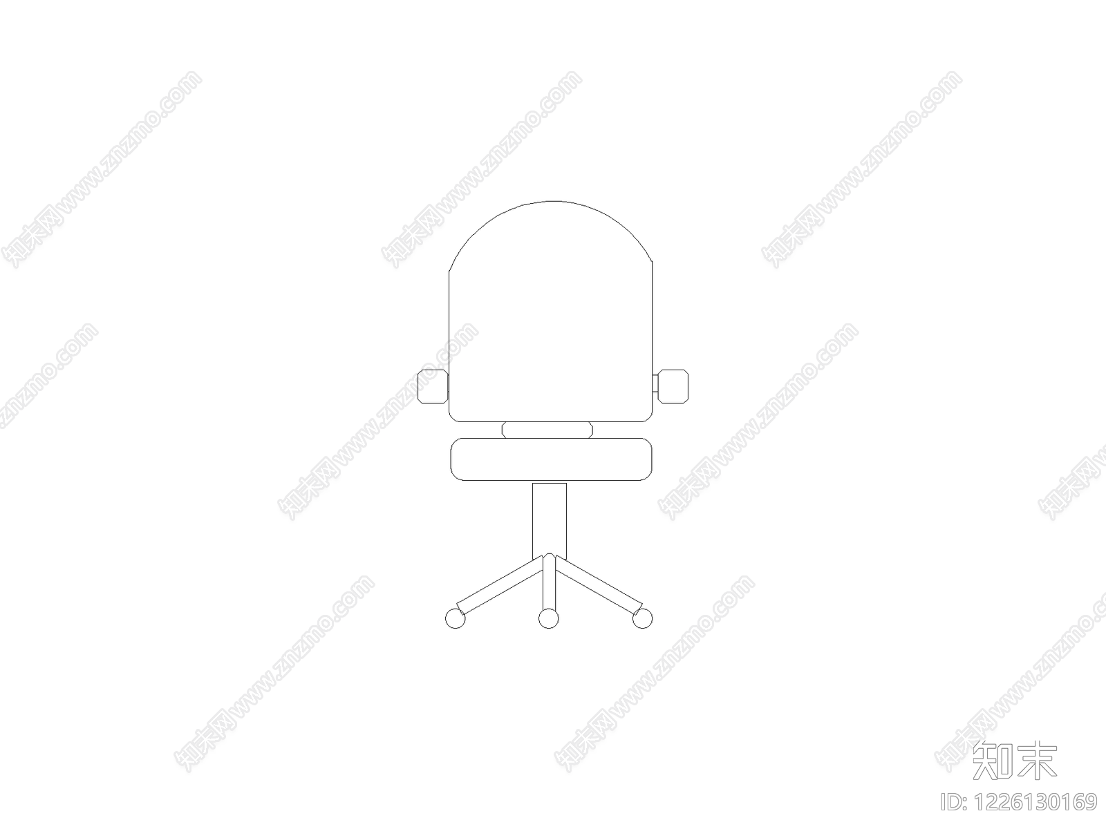 现代椅子CAD图纸