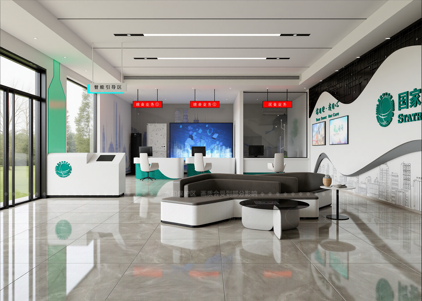 现代银行3D模型下载【ID:1214641189】