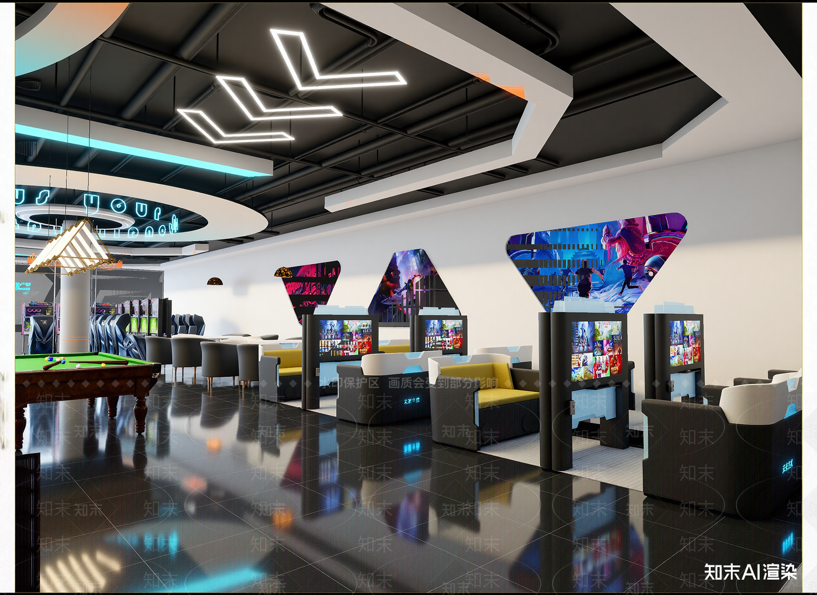 现代网吧网咖3D模型下载【ID:1214258664】