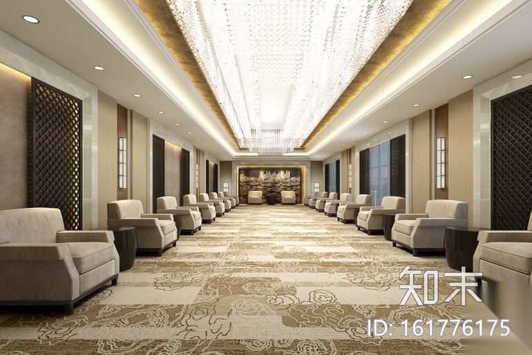[山东]现代风格办公楼设计施工图（含效果图）cad施工图下载【ID:161776175】