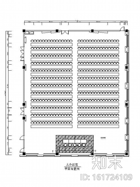 大型会议室装修图cad施工图下载【ID:161724109】