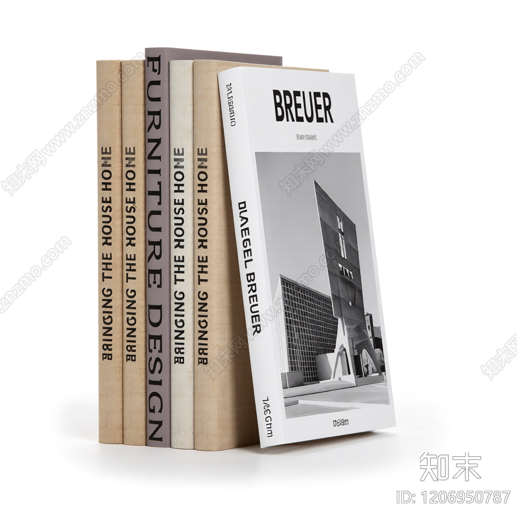 装饰书籍组合模型3D模型下载【ID:1206950787】