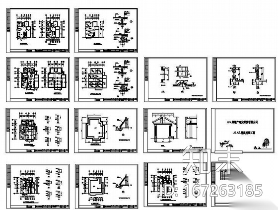 某别墅样板房竣工图cad施工图下载【ID:167263185】