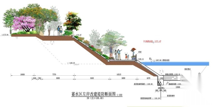 [甘肃]某河城区段生态环境整治工程景观规划设计.rarcad施工图下载【ID:161022180】