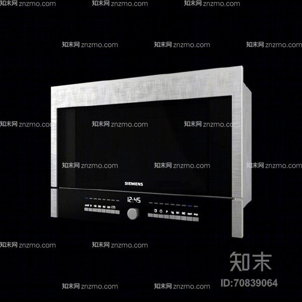 黑色微波炉3D模型下载【ID:70839064】