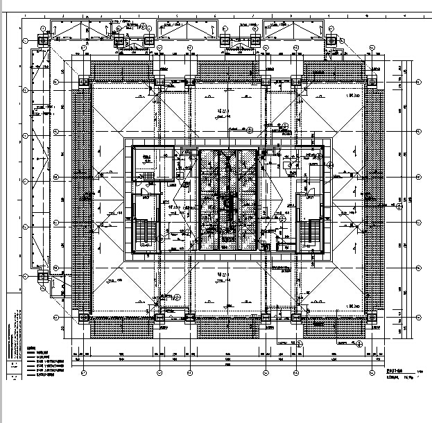 [北京]超高层办公广场A、B两座建筑施工图（含水暖电及...cad施工图下载【ID:167931166】