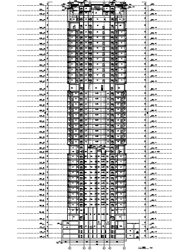 [北京]超高层办公广场A、B两座建筑施工图（含水暖电及...cad施工图下载【ID:167931166】