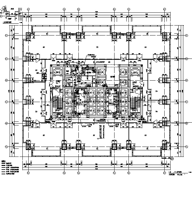 [北京]超高层办公广场A、B两座建筑施工图（含水暖电及...cad施工图下载【ID:167931166】