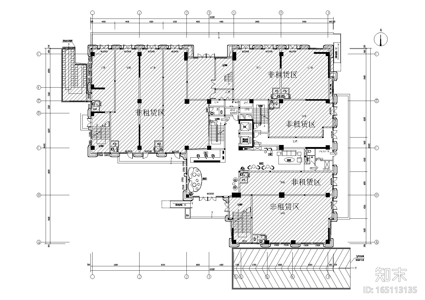 [河南]郑州航空巷商务酒店施工图_附效果图cad施工图下载【ID:165113135】