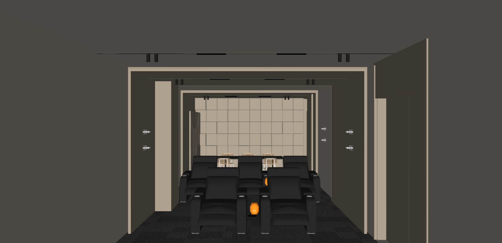 现代电影院SU模型下载【ID:1216045568】