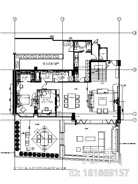 [香港]现代经典山顶别墅施工图（含实景）cad施工图下载【ID:161869157】