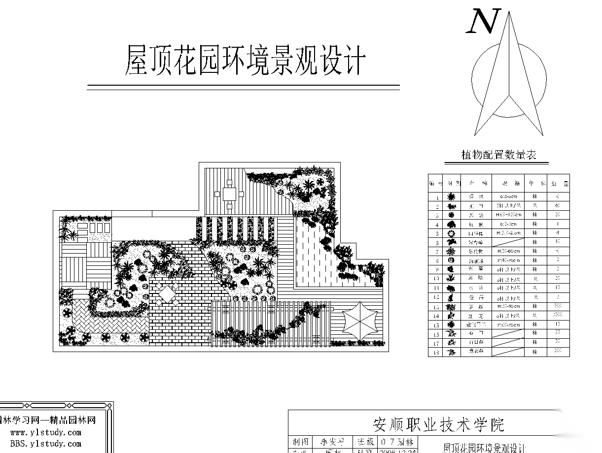 屋顶花园景观CAD平面图cad施工图下载【ID:160714194】