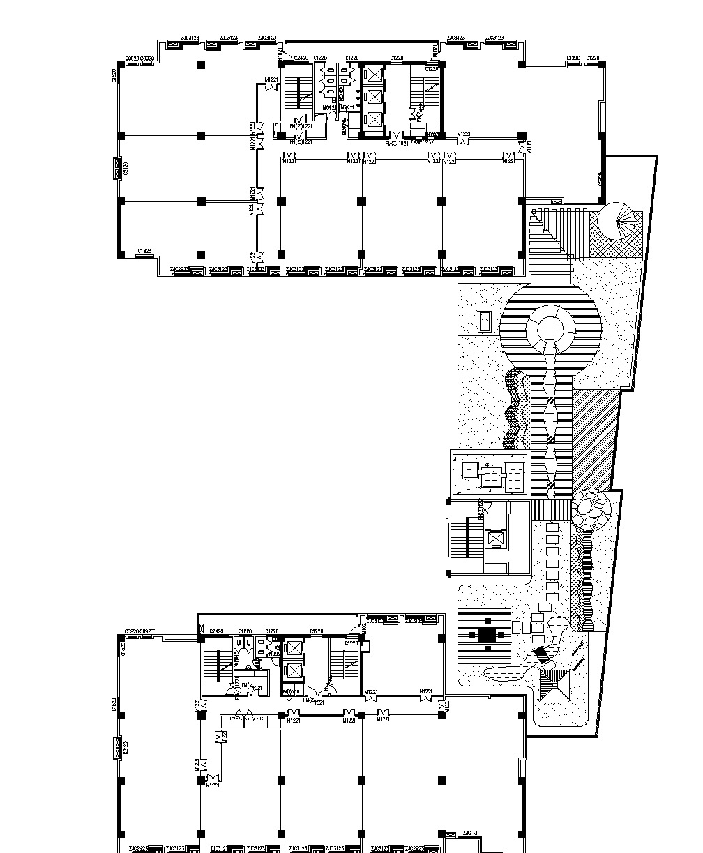 屋顶花园景观CAD平面图cad施工图下载【ID:160714194】