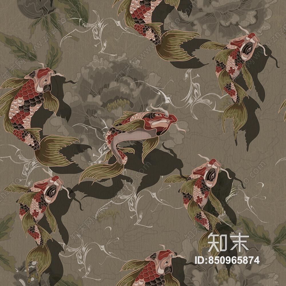 墙纸壁布图案单品与场景图艺术装饰元素室内设计超清现代花纹贴图素材贴图下载【ID:850965874】