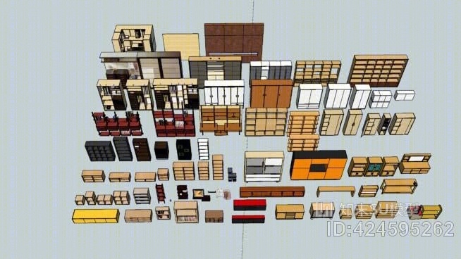 壁橱与橱柜收藏SU模型下载【ID:424595262】