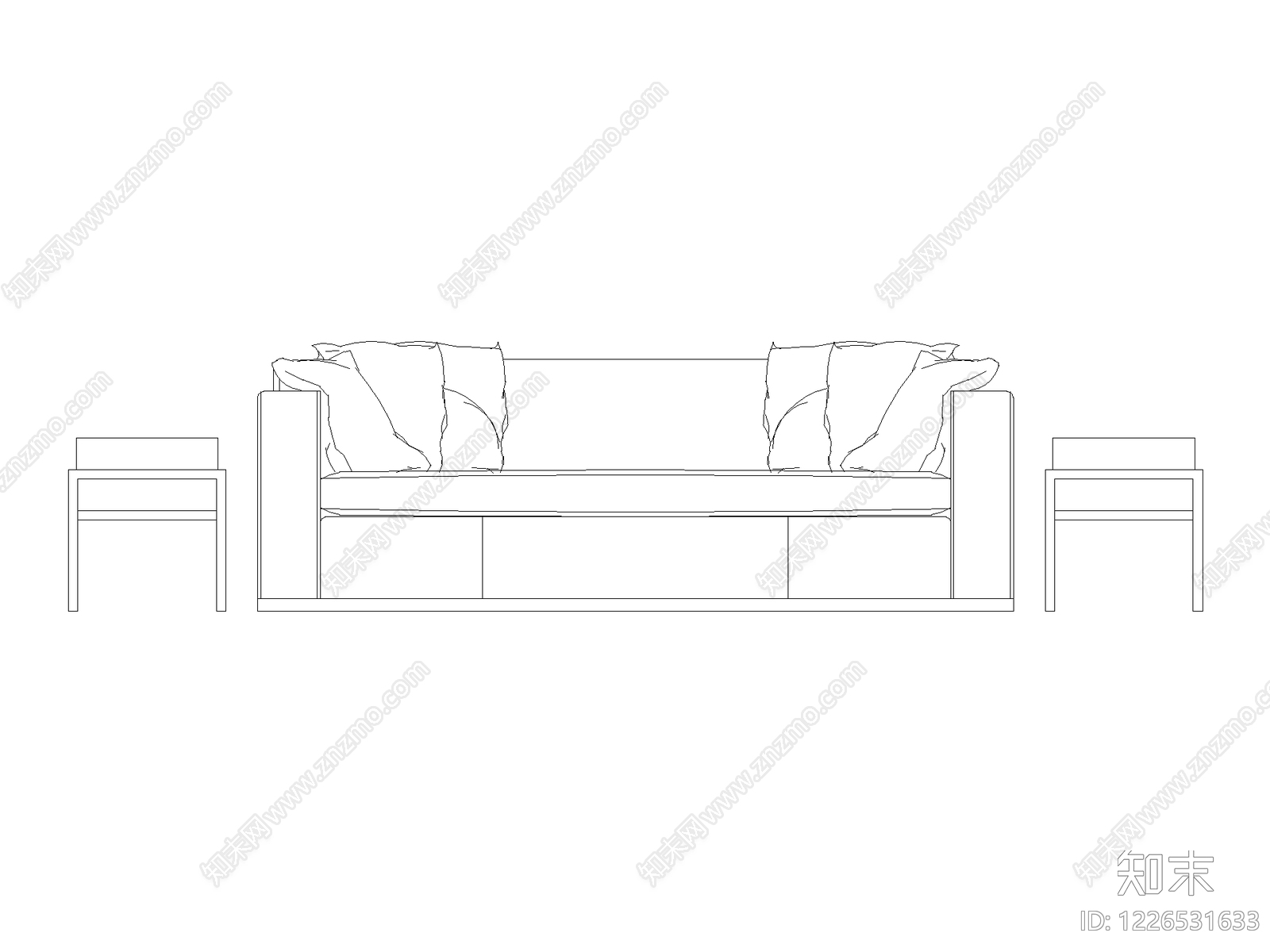 工装设计平立面常用图块cad施工图下载【ID:1226531633】