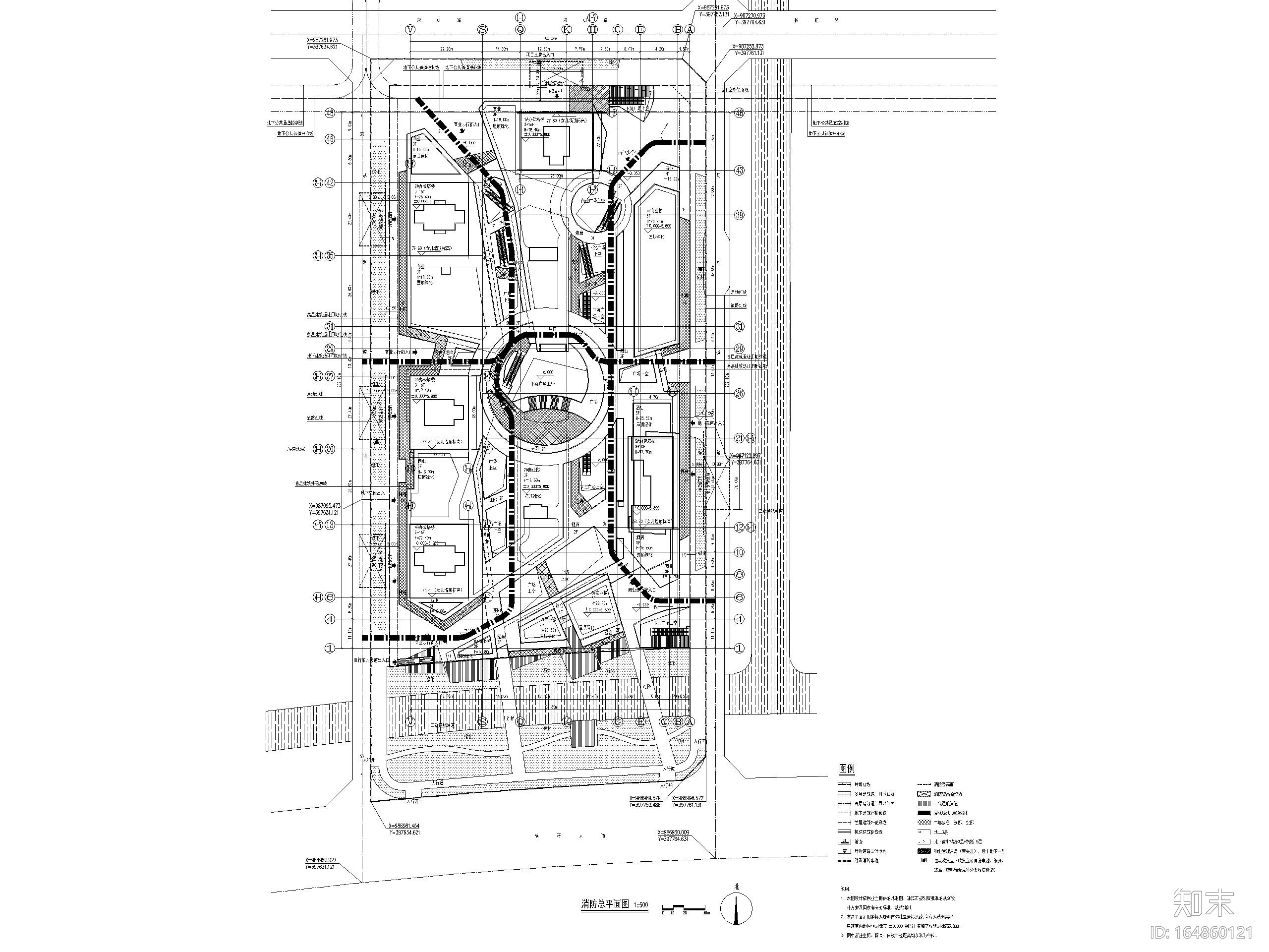 珠海高层商业广场综合体建筑扩初图（CAD）施工图下载【ID:164860121】