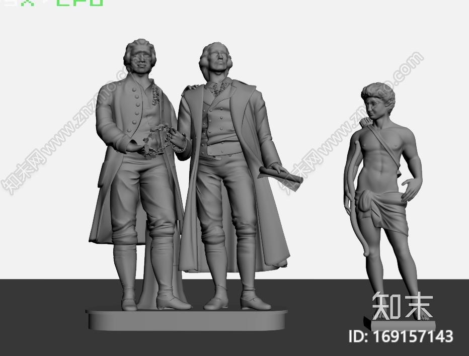 人物雕塑CG模型下载【ID:169157143】