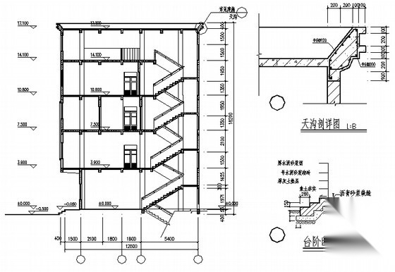 某私人五层商住楼建筑扩初图cad施工图下载【ID:167376133】