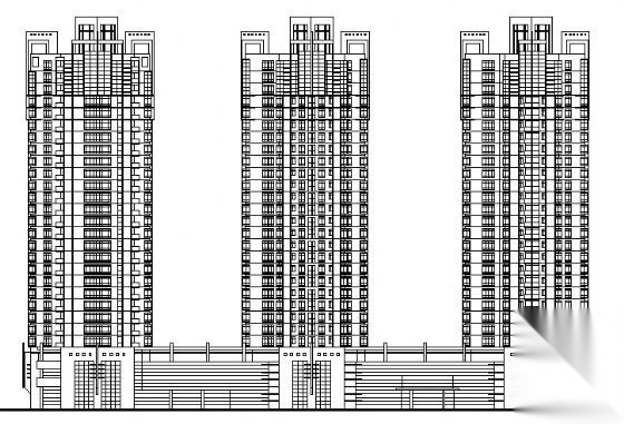 某二十一层住宅楼建筑设计方案图cad施工图下载【ID:164874110】