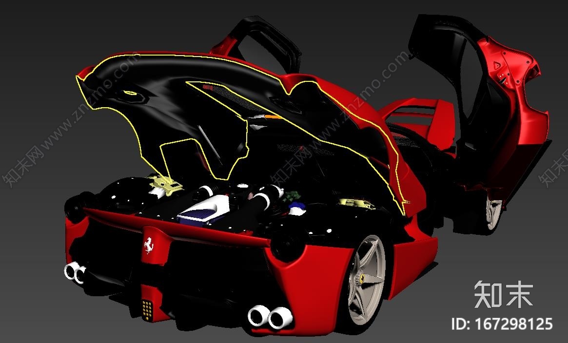 法拉利3D模型（内部构造）CG模型下载【ID:167298125】