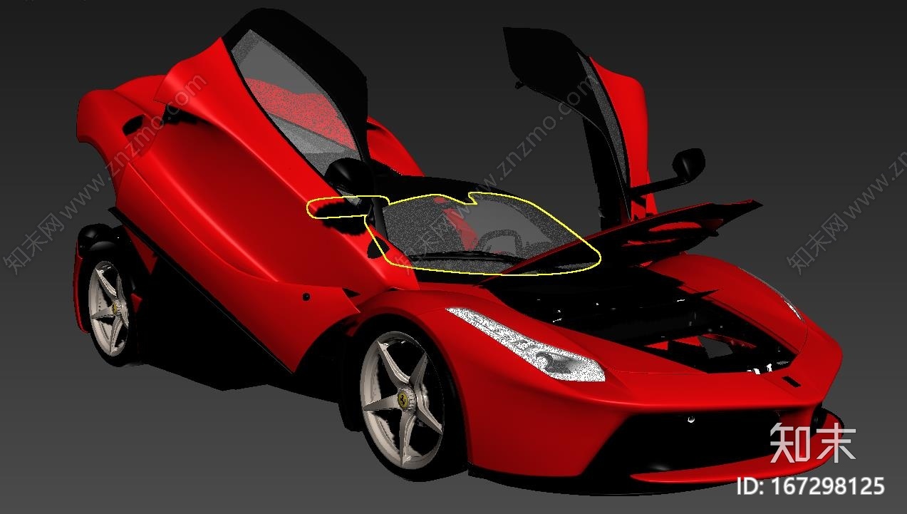 法拉利3D模型（内部构造）CG模型下载【ID:167298125】