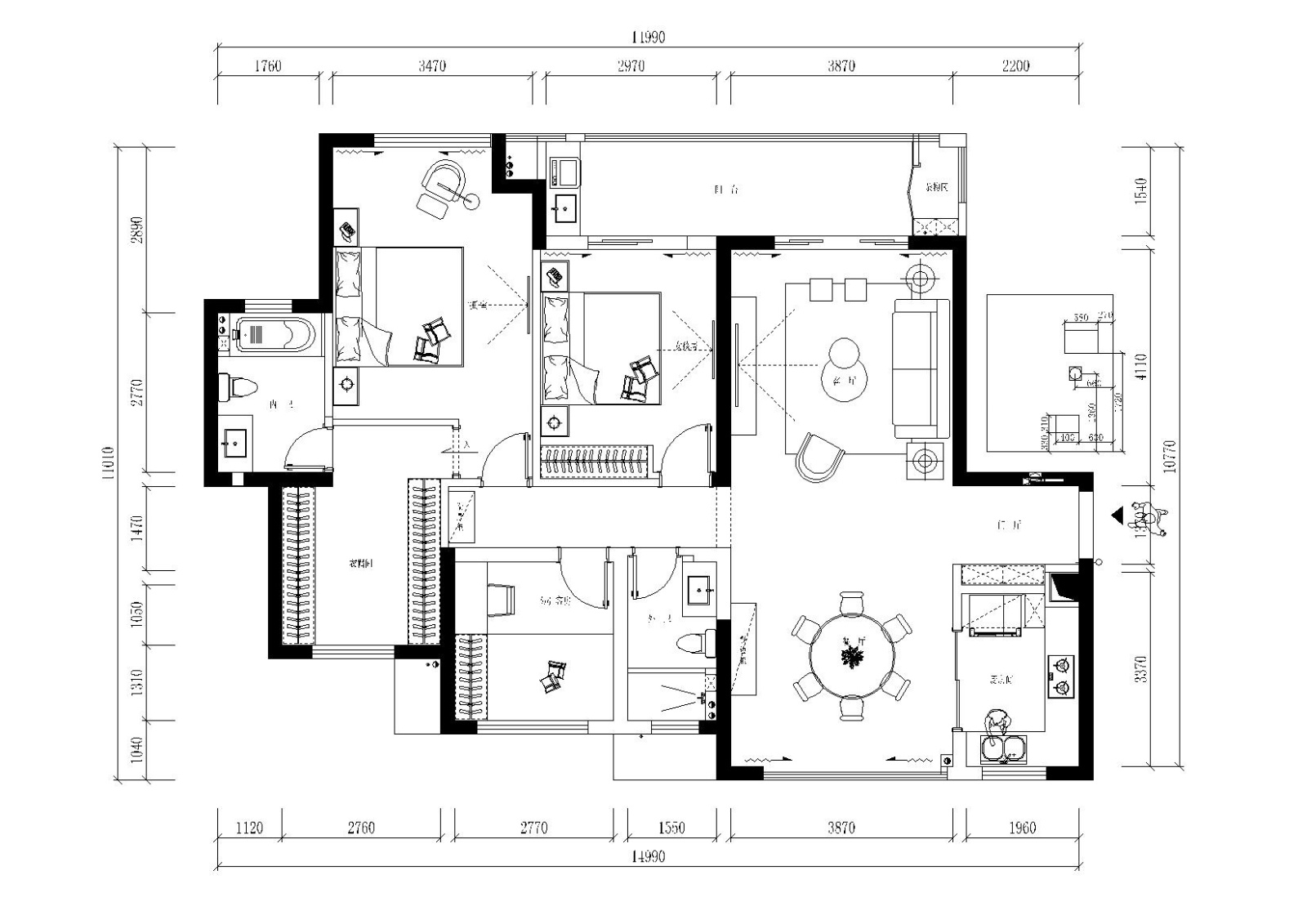 [江苏]常州星河国际八区住宅施工图-效果图施工图下载【ID:160139150】