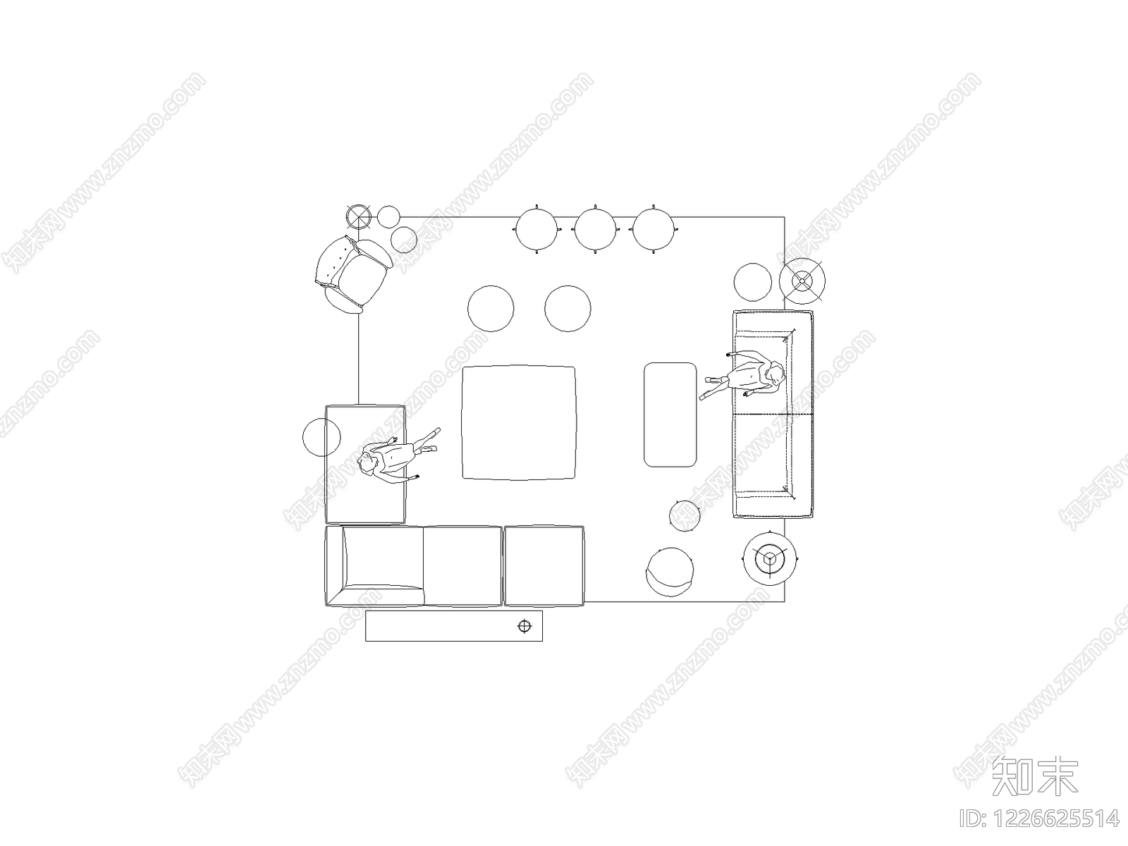 现代,意式沙发CAD图纸
