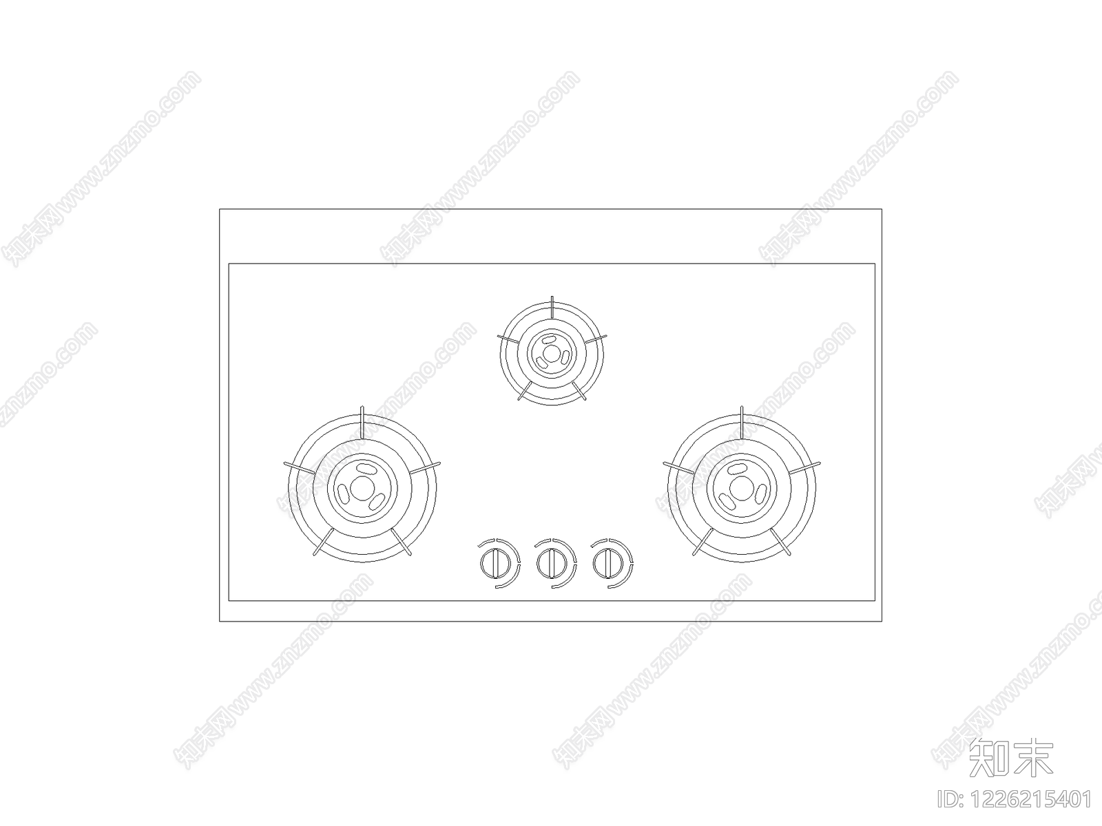 厨房设施cad施工图下载【ID:1226215401】
