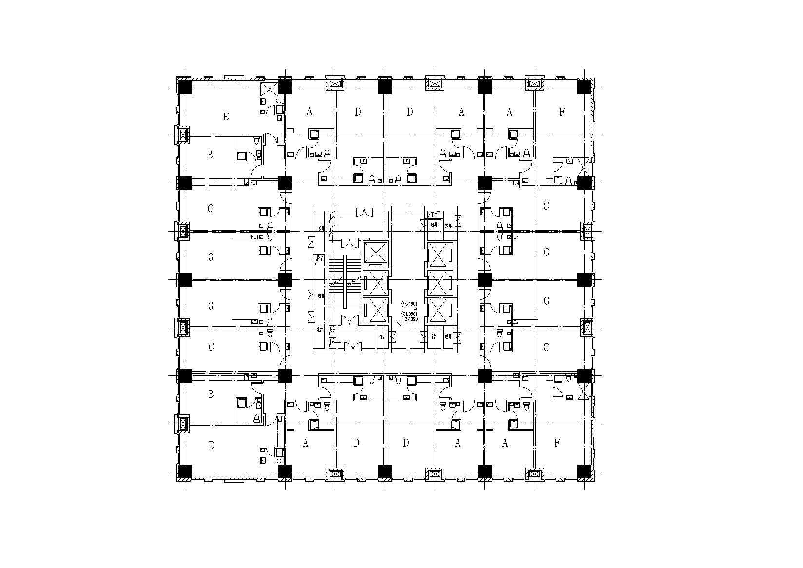 [宁夏]银川万达商业综合体高层办公建筑设计施工图（文本...施工图下载【ID:165423173】