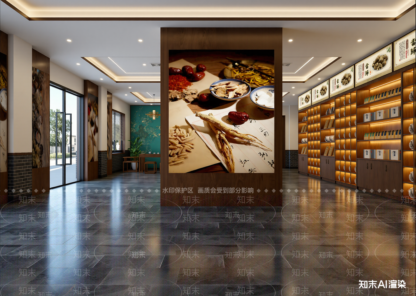 中式茶叶店3D模型下载【ID:1214135570】