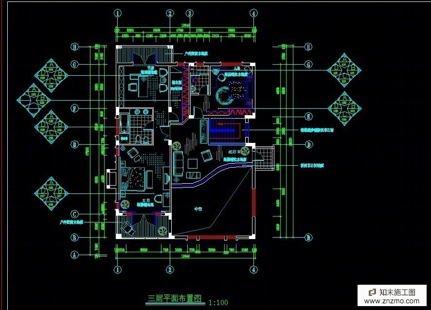 一套很不错的别墅施工图cad施工图下载【ID:36941267】