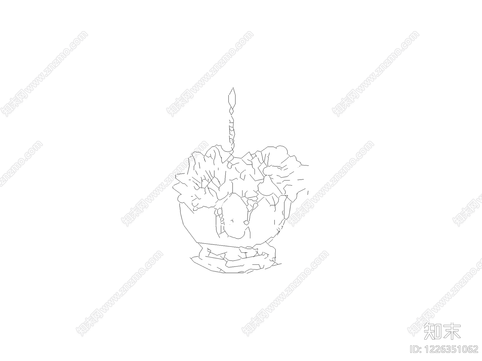 摆件cad施工图下载【ID:1226351062】