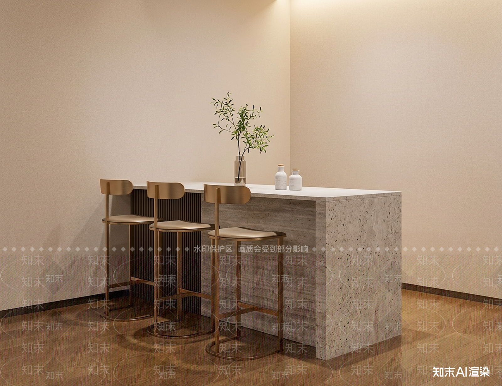 吧台茶水间3D模型下载【ID:1227573322】