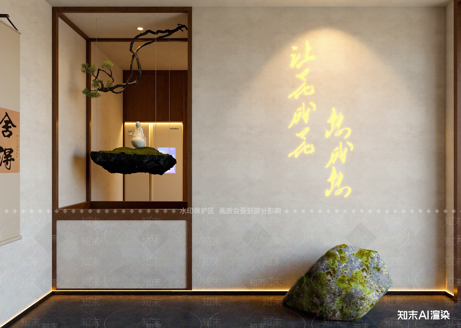 禅意艺术展厅3D模型下载【ID:1215081692】