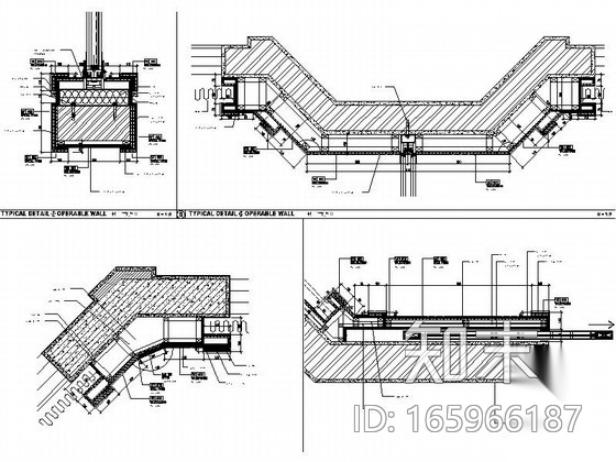 时尚现代海鲜餐厅墙面节点详图施工图下载【ID:165966187】