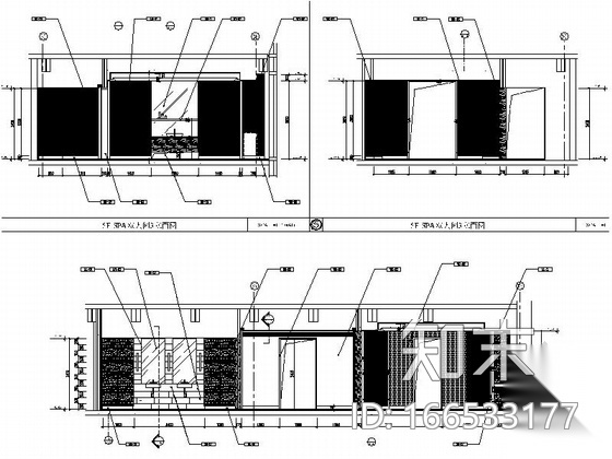 [上海]新中式五星级酒店SPA室装修施工图（含效果）cad施工图下载【ID:166533177】