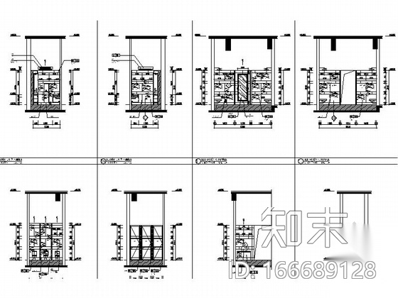 [河北]某五星级豪华酒店中餐厅区室内装修施工图（含效果...cad施工图下载【ID:166689128】