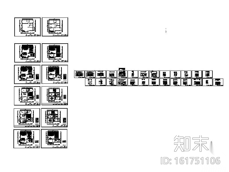 欧式风格别墅装修图cad施工图下载【ID:161751106】