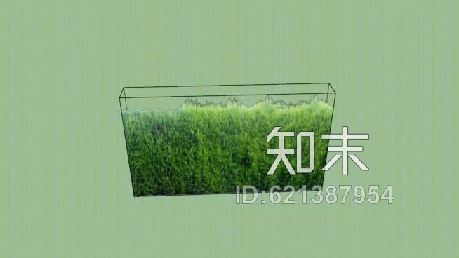 柏树篱笆SU模型下载【ID:621387954】