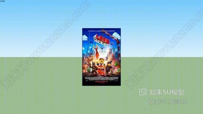 乐高电影-最后一张电影海报27×40双面（未框）SU模型下载【ID:131146345】