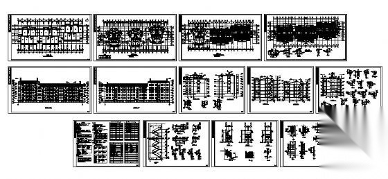 某五层住宅楼建筑施工图cad施工图下载【ID:149849170】