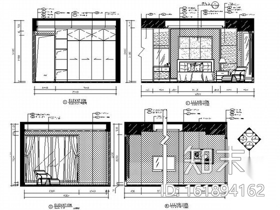 [东莞]东南亚三居室样板间室内装修图施工图下载【ID:161894162】