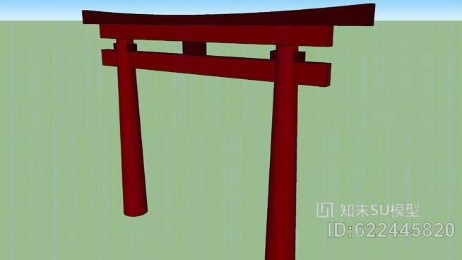 日本牌坊SU模型下载【ID:622445820】