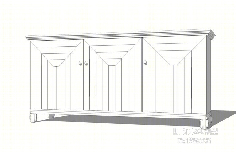 电视柜SU模型下载【ID:16700271】